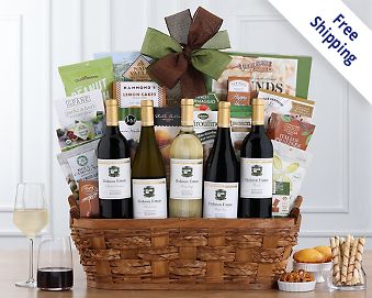 Steeplechase Vineyards California Collection Gift Basket Free Shipping